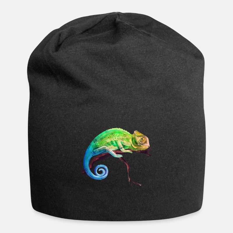 Chameleon Tropen Reptil - Jersey-Beanie - Schwarz