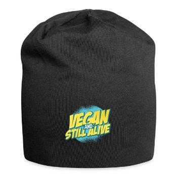 Vegan Veganer - Jersey-Beanie - Schwarz - Vorne