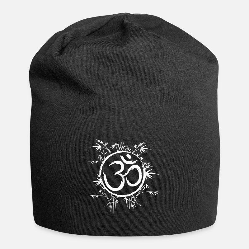 Conception de yoga symbole aum - Bonnet en jersey - noir