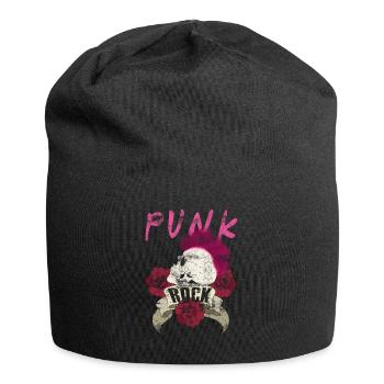 Musique punk punk rocker crâne punk punk - Bonnet en jersey - noir - Devant