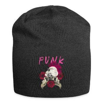 Punk Punkrocker Totenkopf Punks Punker Musik - Jersey-Beanie - Anthrazit - Vorne