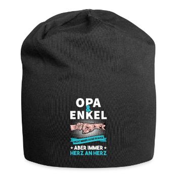 Lustig Vatertag Partnerlook Opa Spruch Geschenk - Jersey-Beanie - Schwarz - Vorne