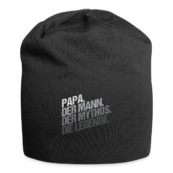 Papa Der Mann Der Mythos Die Legende - Jersey-Beanie - Schwarz - Vorne