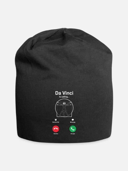 Leonardo da Vinci - Jersey-Beanie - Schwarz