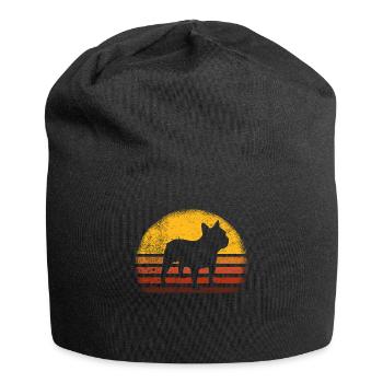 French Bulldog French Bulldog Retro - Jersey Beanie - black - Front