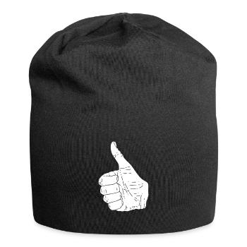 Idée de cadeau d'anniversaire ok doigt - Bonnet en jersey - noir - Devant