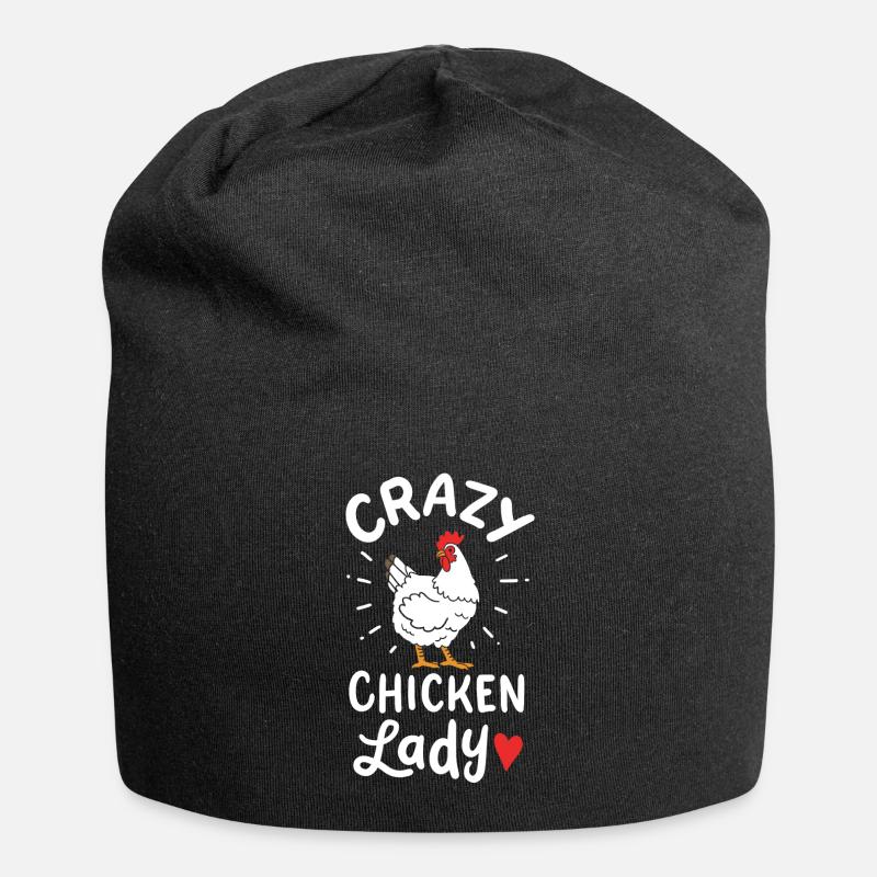 Chicken Lady - Jersey Beanie - black
