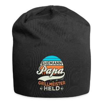 Ehemann Papa Grillmeister Held Vatertag Geschenk - Jersey-Beanie - Schwarz - Vorne