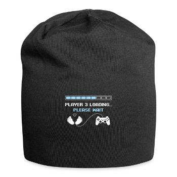 Spieler 3 Laden Funny Gaming Pregnancy Announceme - Jersey-Beanie - Schwarz - Vorne