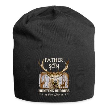 Père et fils chassant les copains pour la vie T-Shirt Gi - Bonnet en jersey - noir - Devant