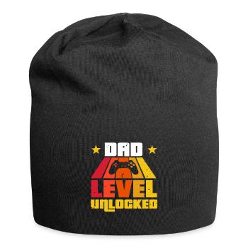 Papa-Ebene entsperrt - Jersey-Beanie - Schwarz - Vorne