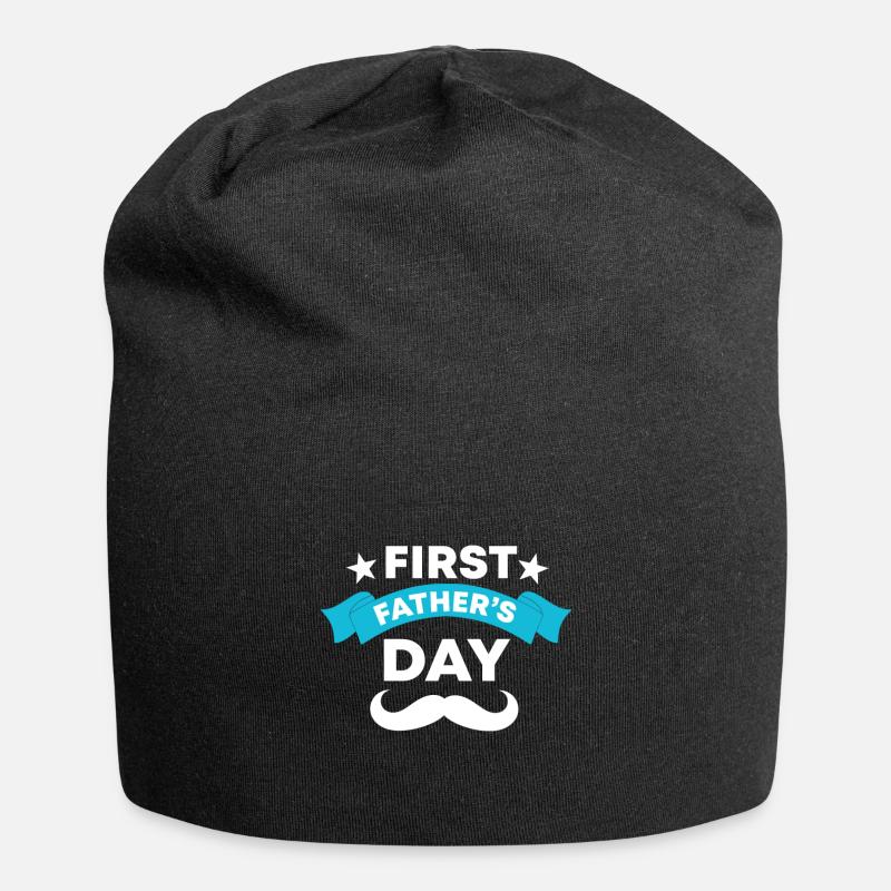 First Father's Day - Jersey Beanie - black