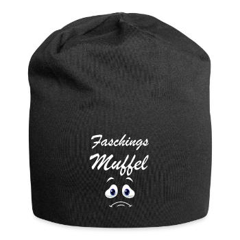 Faschingsmuffel - Lustiges Anti Fasching Karneval - Jersey-Beanie - Schwarz - Vorne