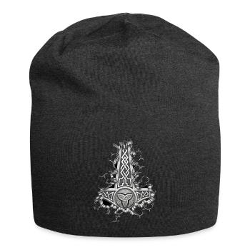 Viking Viking Valhalla Odin Thor Nordmann Skal - Jersey Beanie - charcoal grey - Front