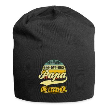 Papa Der Mann Der Mythos Die Legende. - Jersey-Beanie - Schwarz - Vorne