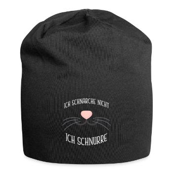 Ich Schnarche Nicht Ich Schnurre Katzen Kater - Jersey-Beanie - Schwarz - Vorne