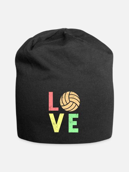 Volleyball Liebe Volleyball - Jersey-Beanie - Schwarz