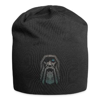 Viking Viking Valhalla Odin Thor Nordmann Skal - Jersey Beanie - black - Front