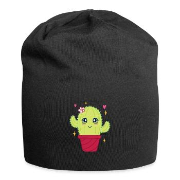 Kaktus - Jersey-Beanie - Schwarz - Vorne