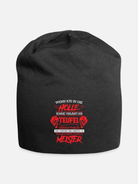 Hölle Verlässt Teufel Thron Satanist 666 - Jersey-Beanie - Schwarz