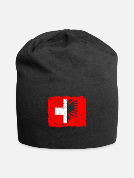Schweizer Albaner - Jersey-Beanie - Schwarz