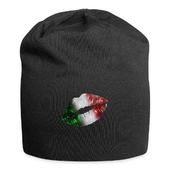 Italien - Jersey-Beanie - Schwarz - Vorne