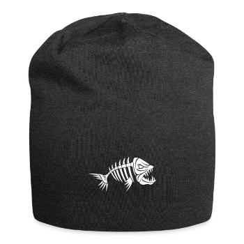 Gruseliger Fisch - Jersey-Beanie - Anthrazit - Vorne