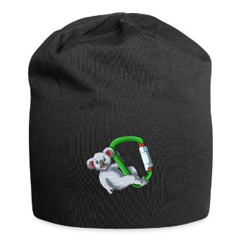 Funny koala on a carabiner - climbing - Jersey Beanie - black - Front