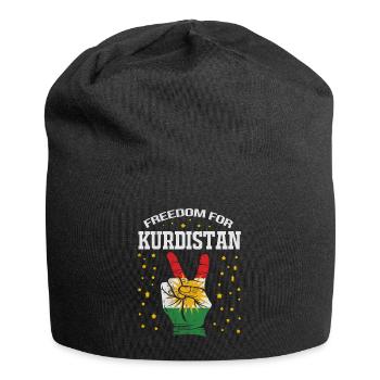 Kurdistan Kurds Kurds gift azadi rojava iraq - Jersey Beanie - black - Front