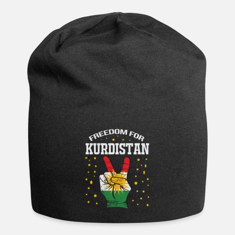 Kurdistan Kurde Kurden Geschenk azadi Rojava irak - Jersey-Beanie - Schwarz