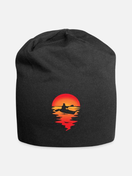 KAJAK KANU RAFTING PADDEL BOOT Sonnenuntergang - Jersey-Beanie - Schwarz