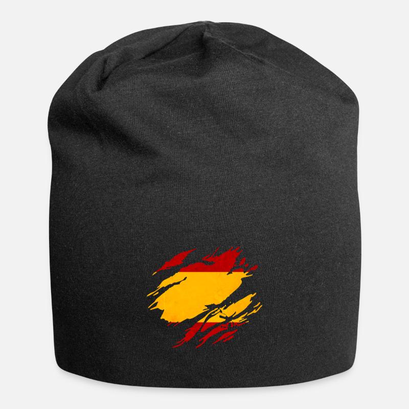 Spanien Flagge - Jersey-Beanie - Schwarz