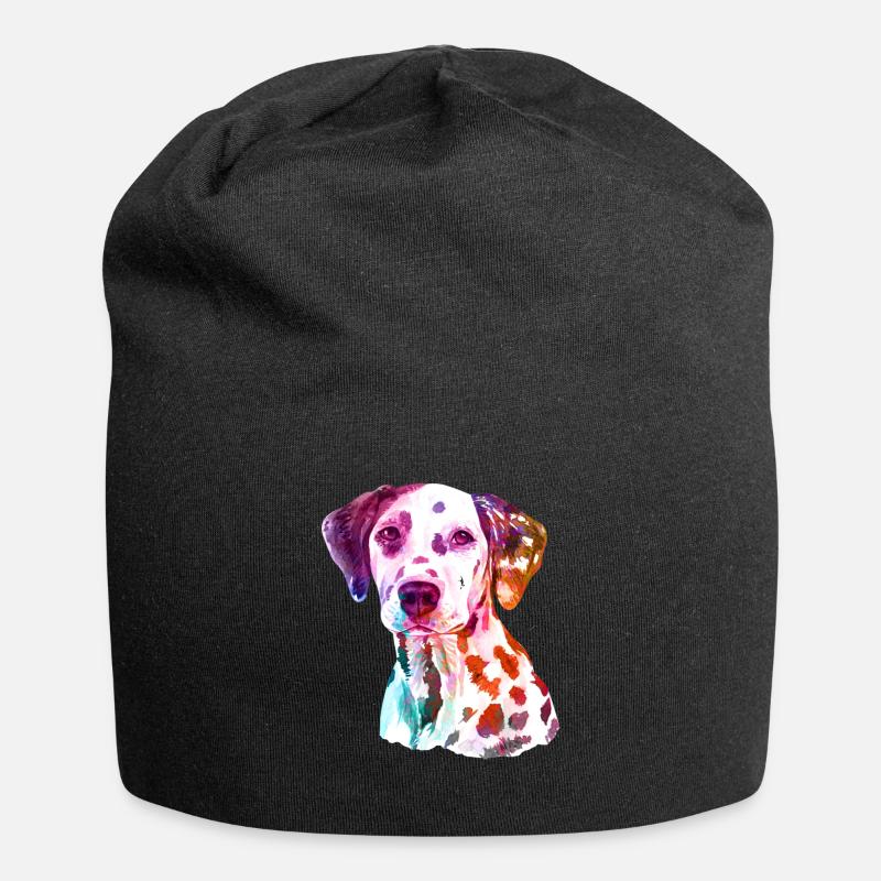 Dalmatiner Geschenk Hund - Jersey-Beanie - Schwarz