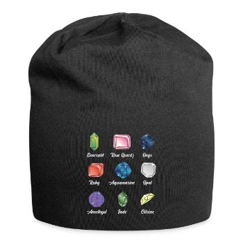 Edelstein Schmuck Geologe Kristall Sammler - Jersey-Beanie - Schwarz - Vorne