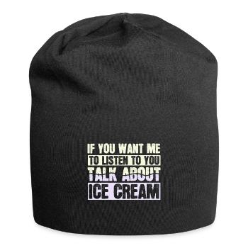Eis - Jersey-Beanie - Schwarz - Vorne