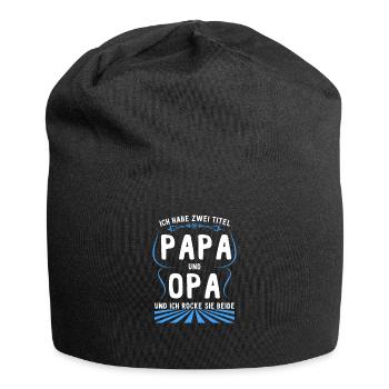 Lustig Vatertag Opa Vater Papa Spruch Opa Geschenk - Jersey-Beanie - Schwarz - Vorne