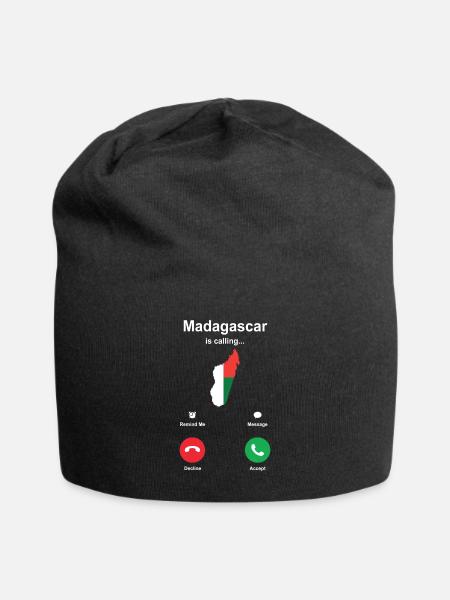 Idée cadeau chemise Madagascar Afrique - Bonnet en jersey - noir