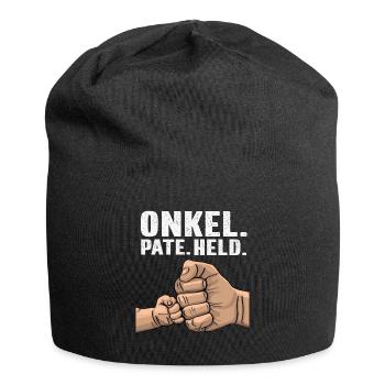 Onkel, Pate, Held, T Shirt, Geschenk - Jersey-Beanie - Schwarz - Vorne