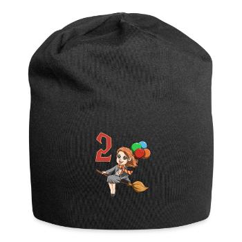 Hexen und Zauberin - 2 Jahre Kindergeburtstag - Jersey-Beanie - Schwarz - Vorne