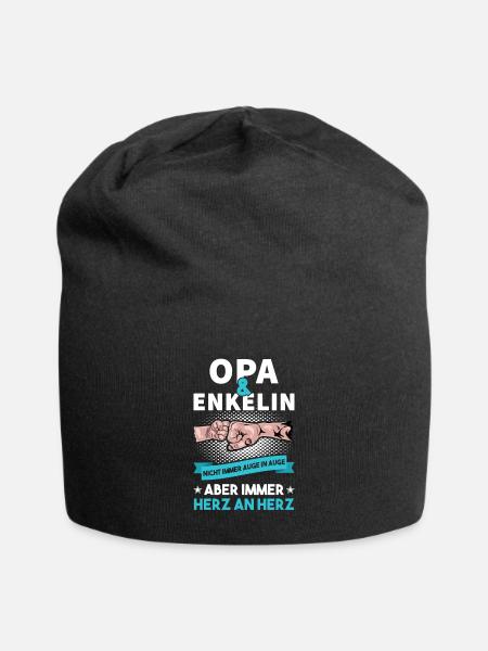 Lustig Vatertag Partnerlook Opa Spruch Geschenk - Jersey-Beanie - Schwarz