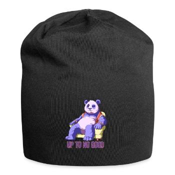 Pastel Goth Panda - Up To No Good - Jersey Beanie - black - Front