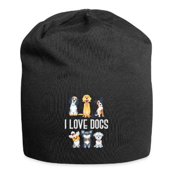 Dog gift idea dog lover - Jersey Beanie - black - Front