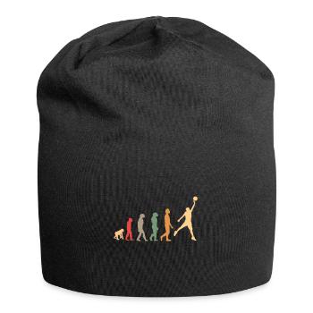 vintage, retro evolution basketball basket with dunk - Jersey Beanie - black - Front