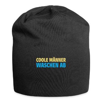 Coole Männer waschen ab lustiger Spruch, Slogan - Jersey-Beanie - Schwarz - Vorne