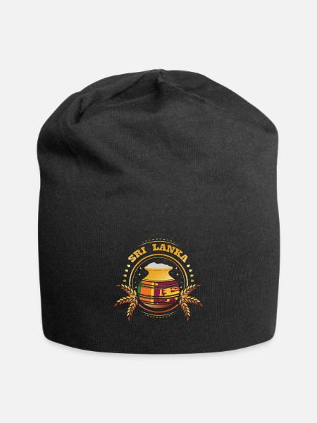 L'île du Sri Lanka - Bonnet en jersey - noir