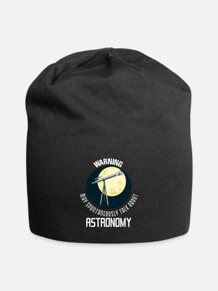 Astronomie Planeten Astrophysik Geschenk - Jersey-Beanie - Schwarz