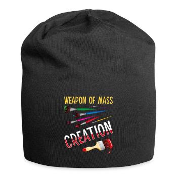 Weapons Of Mass Creation Funny Art Supply Artist P - Jersey Beanie - black - Front