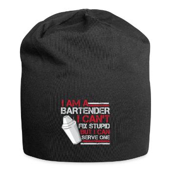 Urkomischer Barkeeper Kellner Barmann Mixer - Jersey-Beanie - Schwarz - Vorne