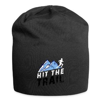 HIt The Trail trail running runner - Jersey Beanie - black - Front