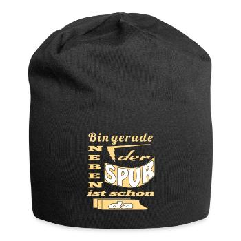 Bin gerade neben der Spur ist schoen da - Jersey-Beanie - Schwarz - Vorne